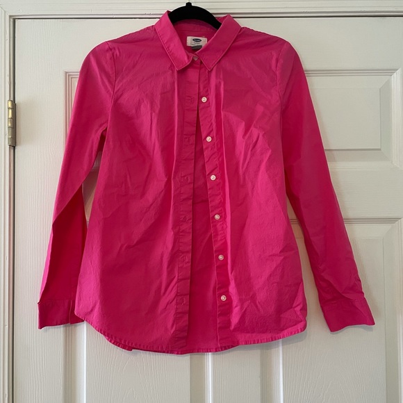 OLD NAVY pink button up - Picture 1 of 4
